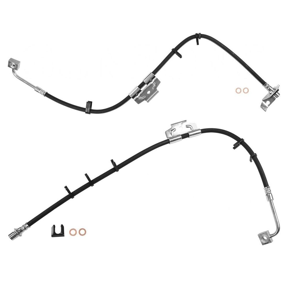 A-Partrix 2PCS Front Brake Line Brake Hose Brake Hydraulic Hose Fits Ram 2500 2003-2013 Fits Ram 3500 2003-2012 Fits Ram 1500 2006-2009