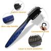 Golf Club Brush and Groove Cleaner Retractable Zip-Line Golf Cleaning Tool Golf Club Brushes with Aluminum Carabiner Oversized Head Spike Non-Slip Handle Grip Golf Club Cleaner Golf Bag Brush Tools view 3