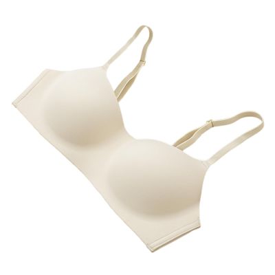 Adjustable Shoulder Strap Bra Women Women's Comfortable Lightweight Molded Cup with Straps Back Closure Soft Seamless White L