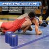 Pangda Wrestling Mat Tape 3 or 4 Inch Heavy Duty 7 Mil PVC Carpet Tape for Wrestling Grappling Exercise Mats Seaming Cover Gym Floor Carpet Seam(4'',Royal Blue),2 Rolls view 2