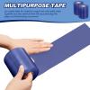 Pangda Wrestling Mat Tape 3 or 4 Inch Heavy Duty 7 Mil PVC Carpet Tape for Wrestling Grappling Exercise Mats Seaming Cover Gym Floor Carpet Seam(4'',Royal Blue),2 Rolls view 4