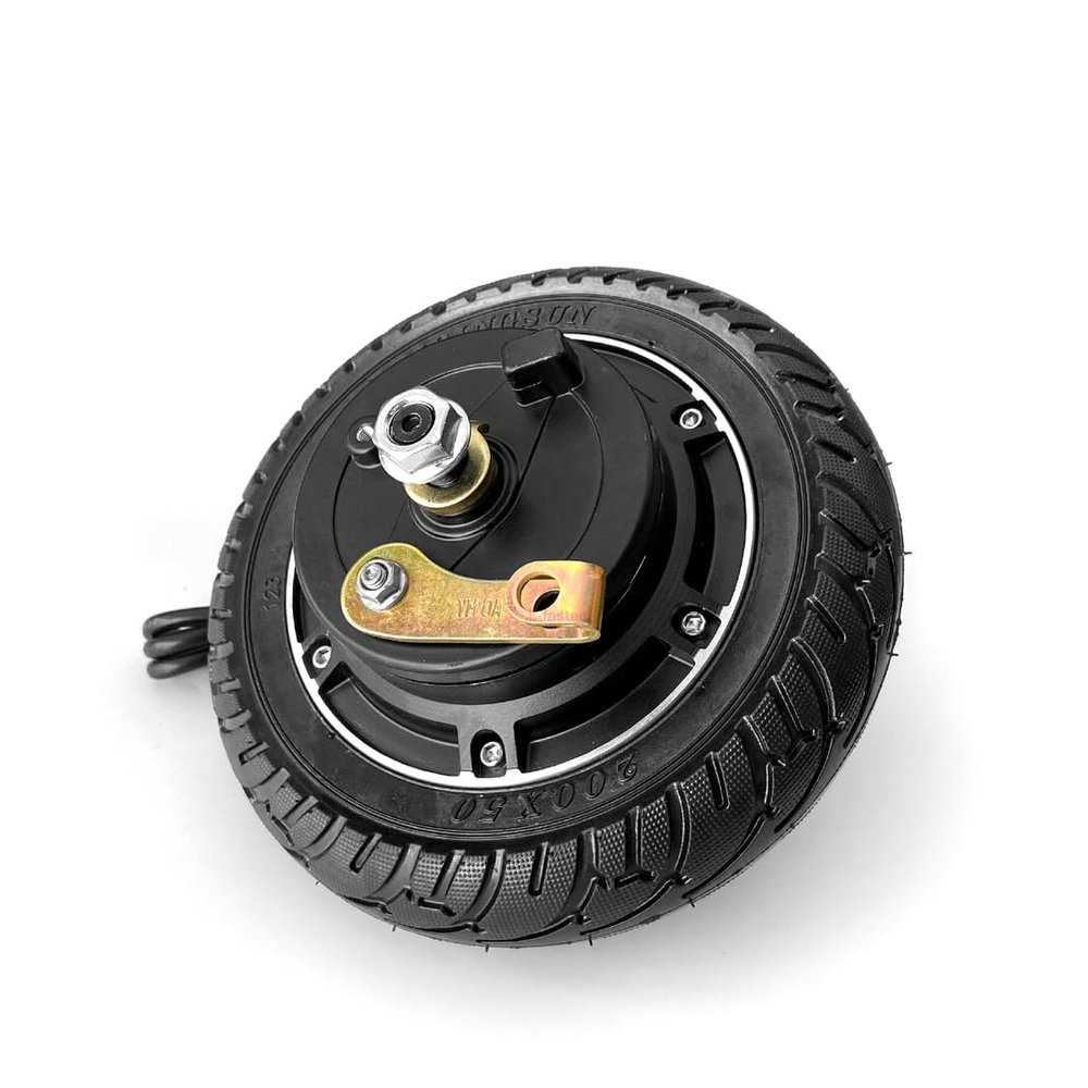 L-faster 24V36V48V 350W High Speed Hub Motor 8 inch Wheel Motor Scooter Brushless Hub Motor with Wheel Tyre Drum Brake Motor Wheel (24V)
