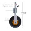 QICBYING Beach Boat Trailer Jack - Heavy-Duty Bolt-On Swivel Jack, Boat Trailer Jack with 10-Inch Wheel, Side Rocker Trailer Jack, 2000 Lbs Capacity, 9.44 Inches Vertical Travel, for Yachts, Campers view 3