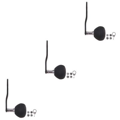 BESPORTBLE 3pcs Fishing Reel Modification Metal Crank Arm for Replacement Fishing Wheel Handle Lake River Stream Ice