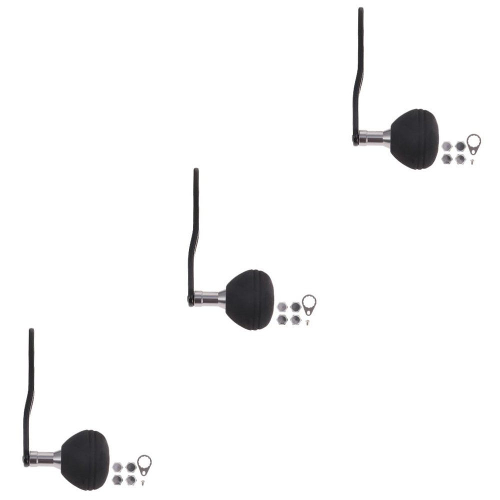 BESPORTBLE 3pcs Fishing Reel Modification Metal Crank Arm for Replacement Fishing Wheel Handle Lake River Stream Ice