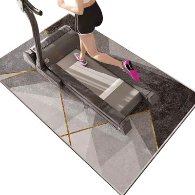 Treadmill Mat Indoor Bike Mat, Exercise Bike Mats, Fitness Protective Indoor Mat High-Density Durable Workout Mat Non-Slip & Waterproof Exercise Equipment Mat Hard Floor & (Size:120x150x0.7cm,Color:C)