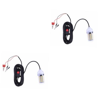 BESPORTBLE 2pcs LEDs Fishing Underwater Light Deep Drop Light Fishing Lures Fish Lamp for Boats