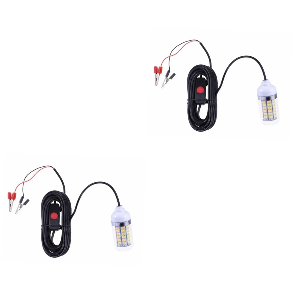 BESPORTBLE 2pcs LEDs Fishing Underwater Light Deep Drop Light Fishing Lures Fish Lamp for Boats