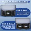 2 Ball Bowling Bag with Wheels Double Bowling Ball Bag for Bowling Equipment Accessories Blue Bowling Roller Bags for Bowling Stuff Supplies Rolling Tote with Bowling Shoe Bag Ball Stand Bowling Gifts view 2
