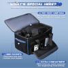 2 Ball Bowling Bag with Wheels Double Bowling Ball Bag for Bowling Equipment Accessories Blue Bowling Roller Bags for Bowling Stuff Supplies Rolling Tote with Bowling Shoe Bag Ball Stand Bowling Gifts view 4