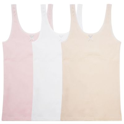 Happy Cherry Girls Bra for Teens Thin Cotton Soft Breathable Sport Tank Padding Everyday Bra Bralette Crop Cami Tank Top 7-8 Years