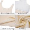 Happy Cherry Girls Bra for Teens Thin Cotton Soft Breathable Sport Tank Padding Everyday Bra Bralette Crop Cami Tank Top 7-8 Years view 2