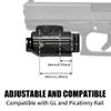 AUCLAYTEC Pistol Light Laser Combo with USB-C Charging, 500 Lumen Red Beam Sight Tactical Flashlight for Subcompact Compact Pistol and Picatinny Rail view 4