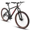 ECARPATEYE Mountain Bike 24 Inch Wheels, 21-Speed Mens Womens Trail Commuter City Mountain Bike, Carbon Steel Frame Disc Brakes Thumb Shifter Front Fork Bicycles (Black+Red, 24 Inch) view 1