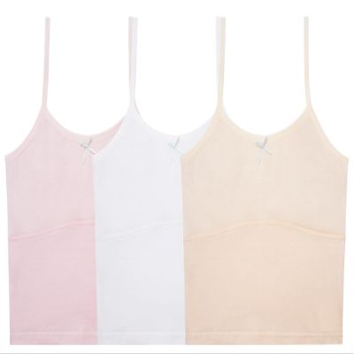 Happy Cherry Training Bras for Teens Girls Camisoles Long Bralette Bras Seamless Lightly Padded Sport Bra Wire Free 9-10 Years