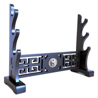 Weapon rack Space Sword Stand Black Tai Chi Sword Holder Weapon Display Stand Japanese Samurai Sword Rack Hanger And Standard Sword Holder Layer Sword Stand Sword stand ( Color : 3-Tier )