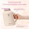 64oz Insulated Water Bottle, Coolflask Half Gallon Water Jug With Handle Straw Stainless Steel Double-Walled Vacuum Metal Large Flask With Strap Non-BPA Leakproof, Keep Cold 48 Hrs, Apricot Pink view 2