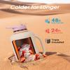 64oz Insulated Water Bottle, Coolflask Half Gallon Water Jug With Handle Straw Stainless Steel Double-Walled Vacuum Metal Large Flask With Strap Non-BPA Leakproof, Keep Cold 48 Hrs, Apricot Pink view 3
