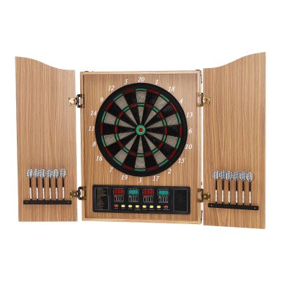 Electronic Dartboard with Digital Scoreboard 27 Games 243 Variations Large Electronic Dartboard Cabinet Electronic Dart Board 40.15 x 24.4 inches (Black)