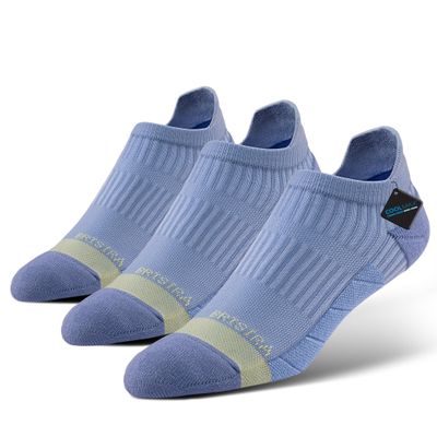 BRISIRA Coolmax Bamboo Viscose Women Compression Running Socks 3 Pairs Low Cut Ankle Athletic Anti Odor&Blister Cushioned