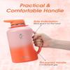 64oz Insulated Water Bottle, Coolflask Half Gallon Water Jug With Handle Straw Stainless Steel Double-Walled Vacuum Metal Large Flask With Strap Bpa-Free Leakproof, Keep Cold 48 Hrs, Sunny Orange view 2