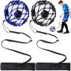 TOBWOLF 2PCS Waist Belt Soccer Ball Trainer, Adjustable Football Rebound Net, Hands-Free Football Kick Throw Solo Practice Training Aid, Soccer Bounce Back Practice Training Aid Control Skills view 1