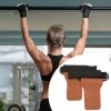 Xcello 1 Pair Weight Lifting Grip Straps Double Cowskin Deadlifts Pull Up Lifting Gloves Accessories for Gymnastic Fitness (Brown) view 2