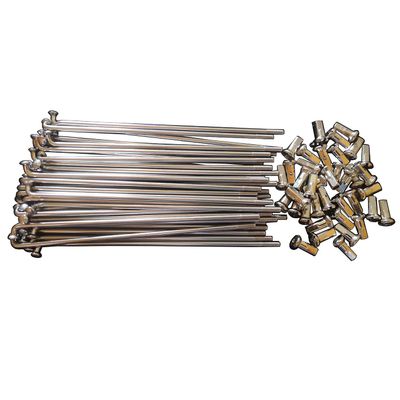10 Gauge 304 Stainless Steel Electric Bicycle Spokes and Nipples 10G Silver Color E-Bike Spokes of Bag of 36 PCS Dia. About 3.2MM (100MM)