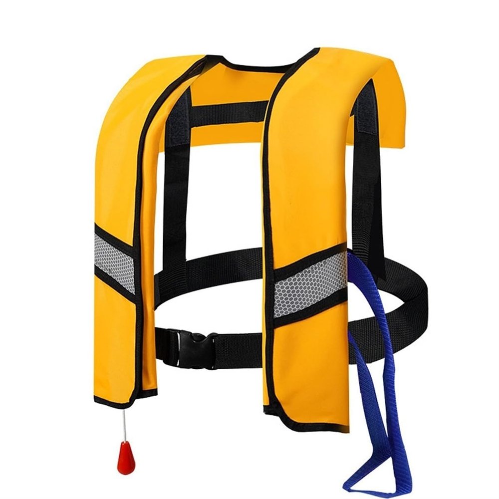 GDLHY Adult Kayak Vest High Buoyancy Swim Vest Manual Inflatable Women's Men's Adjustable Safety Jacket Swimming Fishing Outdoor Water Sports(A)