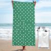 KHiry Microfiber Towel Beach Towels Green Polka Dots Quick Dry Towel Soft Lightweight Travel Towels Absorbent Large Easy Pack Travel Things Beach Blanket for Gym Sports Swimming view 1