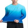 Mens Swim Shirts UPF 50+ Sun Protection Quick Dry SPF Rash Guard Outdoor Beach Fishing T Shirts(Long Sleeve GradientOcean,XXL) view 2