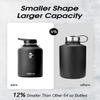Coolflask 64oz Insulated Water Bottle with Strap, Half Gallon Large Water Jug with Straw & Spout Lids, Double Wall Stainless Steel Metal Flask, Keep Cold 48h Hot 24h, Leak Proof&Non-BPA, Magic Black view 3