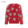 Awoscut Mother and Daughter Matching Clothes Sweater Cardigan Top Long Sleeve Heart Sweater Jumpers Mommy and Me Blouse (Kids, Red-Leopard, 5-6 Years) view 2