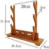 Katana Holder Sword Stand Holder Katana Samurai Sword Wakizashi Sword Mount Display Stand Bracket Weapon Stand Solid Wood Sword Stand (Size : 1 Layer) (2 Layer) view 4