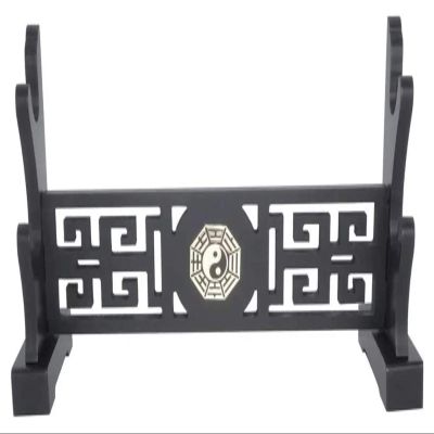 Weapon Rack Sword Stand Katana Samurai Sword Holder Black Tai Chi Bagua Style Display Rack Sword Stand