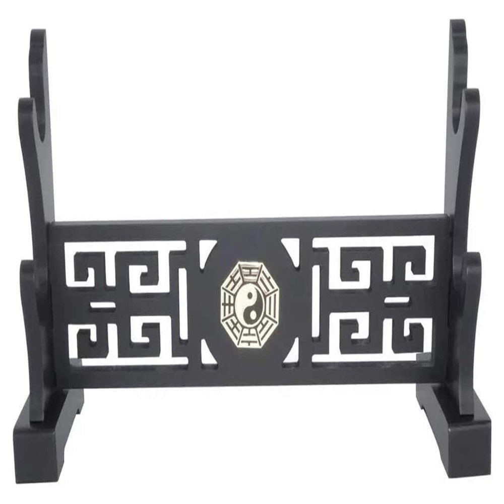 Weapon Rack Sword Stand Katana Samurai Sword Holder Black Tai Chi Bagua Style Display Rack Sword Stand