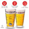 Greenline Goods  University of Gonzaga Bulldogs College Pint Beer Glasses (Set of 2), 16 oz  Full-Color Logo + Campus Map view 3