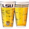 Greenline Goods  University of LSU Tigers College Pint Beer Glasses (Set of 2), 16 oz  Full-Color Logo + Campus Map view 1