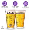 Greenline Goods  University of LSU Tigers College Pint Beer Glasses (Set of 2), 16 oz  Full-Color Logo + Campus Map view 3