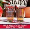 Greenline Goods  University of Mississippi Rebels College Pint Beer Glasses (Set of 2), 16 oz  Full-Color Logo + Campus Map view 2