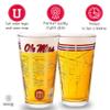 Greenline Goods  University of Mississippi Rebels College Pint Beer Glasses (Set of 2), 16 oz  Full-Color Logo + Campus Map view 3