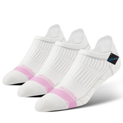 BRISIRA Coolmax Bamboo Viscose Women Compression Running Socks 3 Pairs Low Cut Ankle Athletic Anti Odor&Blister Cushioned