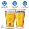 Greenline Goods  University of Kansas Jayhawks College Pint Beer Glasses (Set of 2), 16 oz  Full-Color Logo + Campus Map view 3
