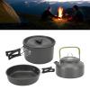 NDNCZDHC Camping Cooking Set Stainless Steel Camping Cookware Portable Camp Cooking Set with Cutlery Storage Bag for Outdoor Picnic(Black) view 3
