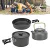 NDNCZDHC Camping Cooking Set Stainless Steel Camping Cookware Portable Camp Cooking Set with Cutlery Storage Bag for Outdoor Picnic(Black) view 4