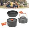 NDNCZDHC Camping Cooking Set Stainless Steel Camping Cookware Portable Camp Cooking Set with Cutlery Storage Bag for Outdoor Picnic(Orange) view 3