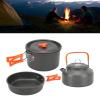 NDNCZDHC Camping Cooking Set Stainless Steel Camping Cookware Portable Camp Cooking Set with Cutlery Storage Bag for Outdoor Picnic(Orange) view 4