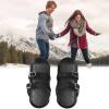 XHTLLO Short Ski Skates, Adjustable Binding Short Snow Skates, Portable Easy Control Skating Skis Snowblades Skiboards, for Outdoor Skiing Black 1 Size view 4