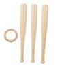 OnIUeZky Baseball Stand Baseball Holder Baseball Bracket Wooden Softball Display Holder with Mini Baseball Bat Racks Ring view 1