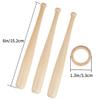 OnIUeZky Baseball Stand Baseball Holder Baseball Bracket Wooden Softball Display Holder with Mini Baseball Bat Racks Ring view 4